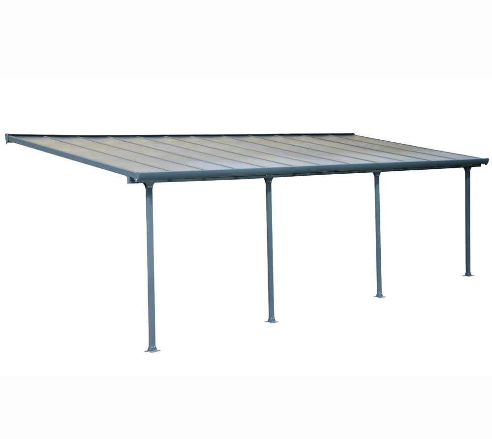 Terrassendach Terrassenüberdachung Aluminium Canopia anthrazit 295x730x305cm