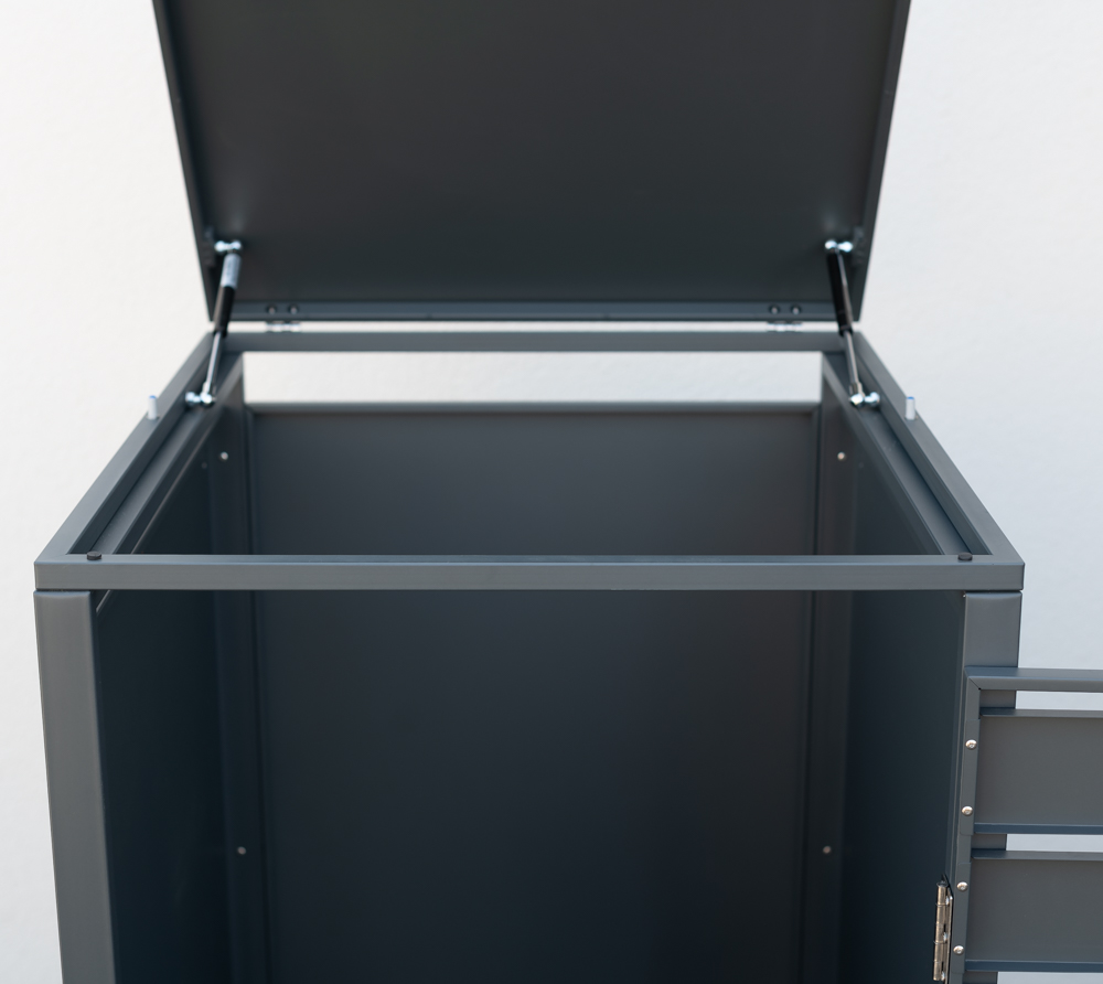 Westmann Metall Mülltonnenbox Kubus | 240 L | Anthrazit | 68x80x116 Cm ...