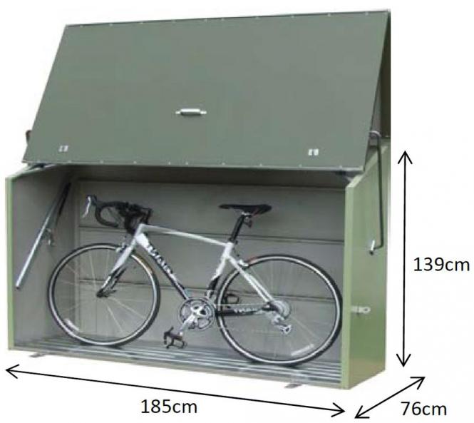 Trimetals Fahrradbox, Gerätebox, Aufbewahrungsbox Sesame